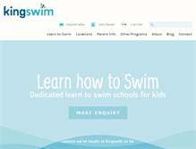 Tablet Screenshot of kingswim.com.au